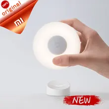 24H корабль Xiaomi Mijia светодиодный индукционный Ночной светильник 2 лампы Регулируемая яркость инфракрасный умный датчик человеческого тела с магнитной основой