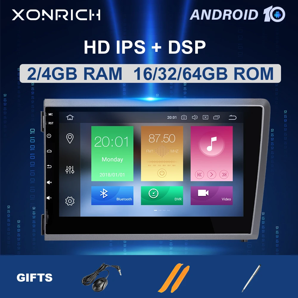 Xonrich 2Din Android 10 автомобильный dvd плеер для VOLVO S60 V70 XC70 XC90 2000 2001 2002 2003 2004 Мультимедиа GPS