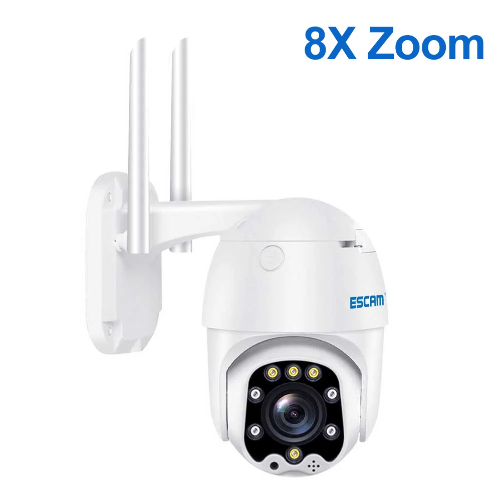 ESCAM QF288 H.265 HD 1080P 8X цифровой зум PTZ WiFi IP камера AI гуманоидное Обнаружение Onvif