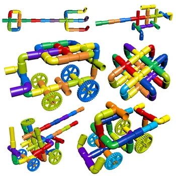 

Surwish 242Pcs Children DIY Pipe Building Blocks Puzzle Assemble Toy Marble Run Blocks Toys Children Kids Christmas Gifts 2019