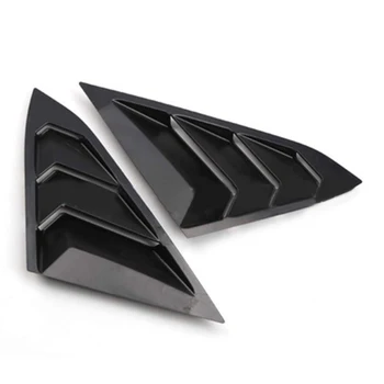 

New Arrival High Quality 2pcs Rear Side Quarter Window Louver Cover Matte Black For Honda Civic 2016-20