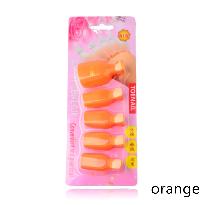 5pcs toenail orange 600 шт./лот, салфетки для снятия лака для ногтей, Банные, маникюрные, гелевые, безворсовые салфетки, хлопок, салфетки для дизайна ногтей, замочить колпачки, инструменты - Цвет: 5pcs toenail orange