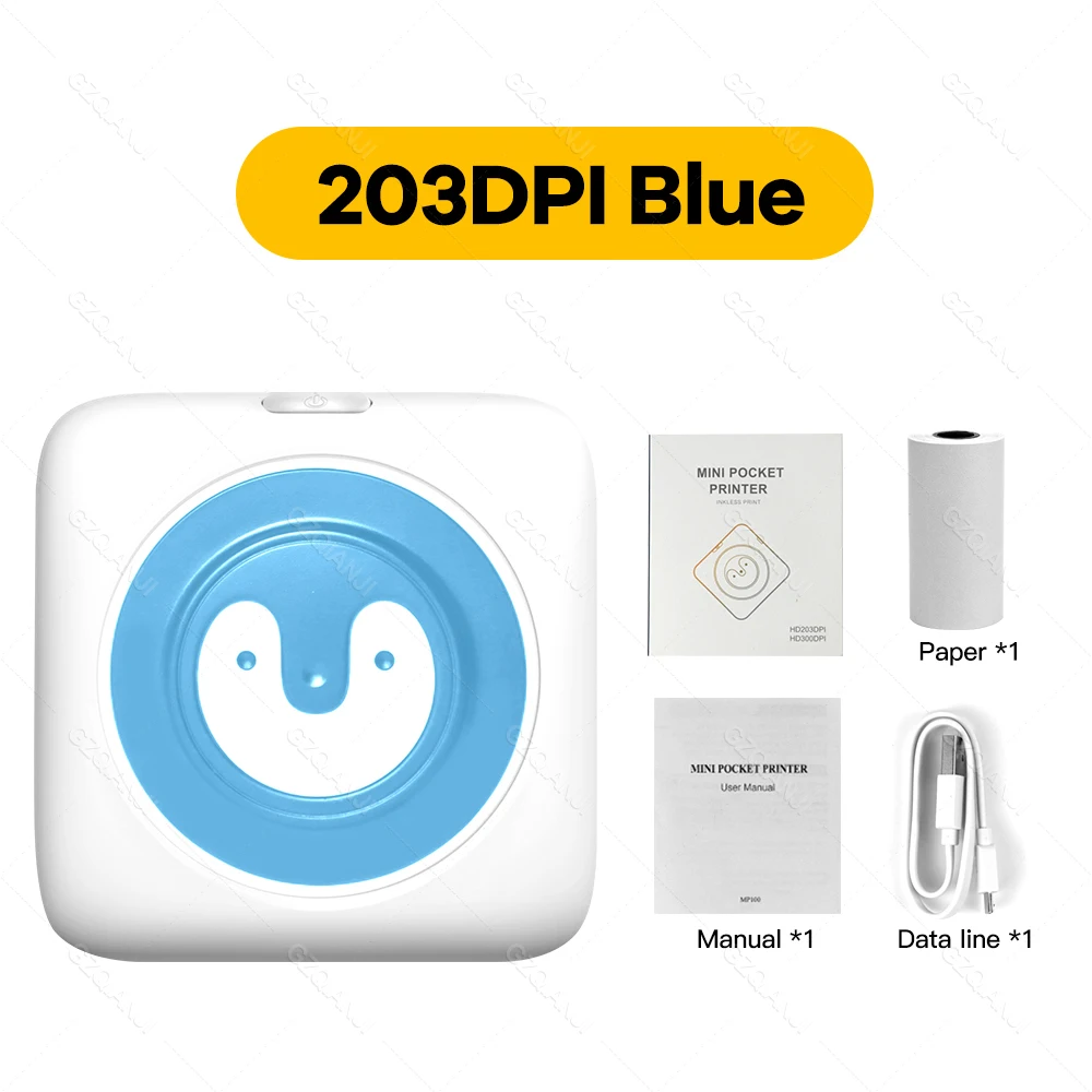 304DPI Mini Bluetooth Photo Printer Thermal Wireless Phone Printer Mobile Picture Notes Sticker Label Print 203DPI Printer mini portable thermal printer Printers