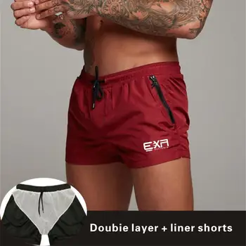 

zipper Pockets Detail Quick Dry Shorts Swimsuit Swim Beach Shorts Summer Bathing Beach Wear Surf Boxer Men's sports shorts