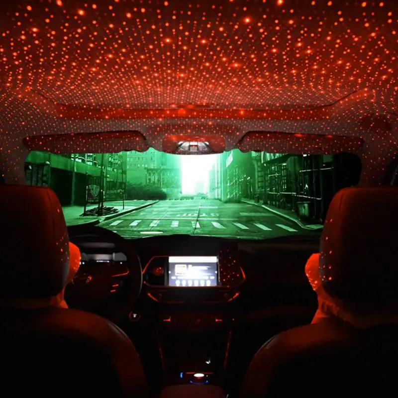 

Car Ambience USB Ambient Starry Sky LED Roof Light Glow Interiors Multiple Modes Lights for Car Home Party Automobile