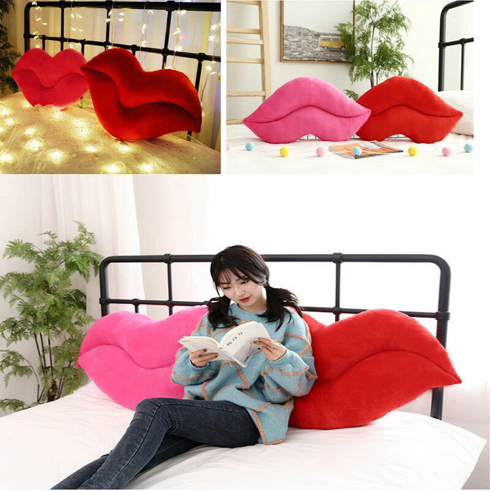 30 см креативная розовая красная подушка в форме губ, домашняя декоративная подушка для дивана, поясная подушка, домашняя текстильная подушка