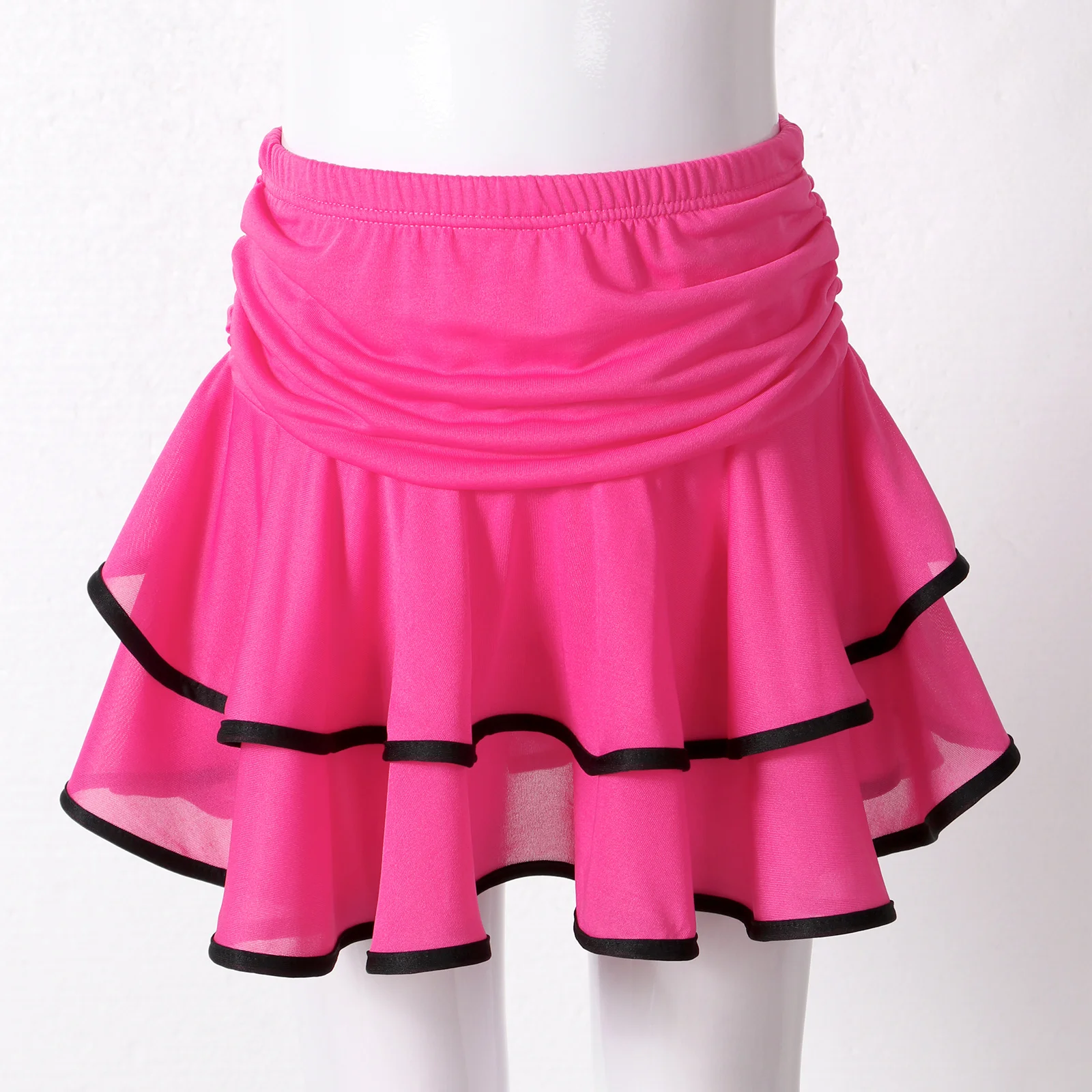 Children Dress for Dancing Latin Dance Dresses for Girls Short Full Sleeve Salsa Tango Kids Dance Costume Skirt Ballroom