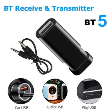 

3.5mm Bluetooth Audio Adapter Excellent Craftsmanship Well Durability BT5.0 Transmitter Receiver Support for Android iOS