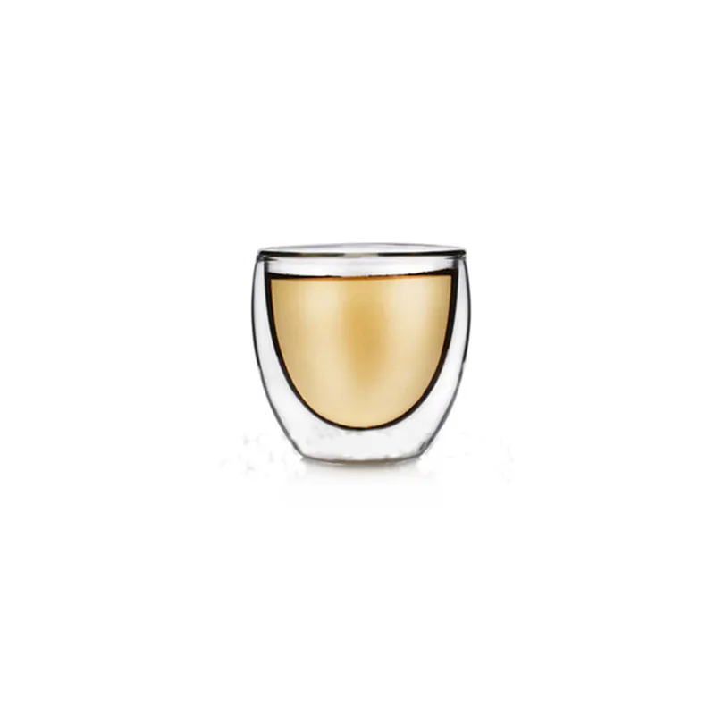 1 шт., стеклянная чашка с двойными стенками, термостойкая чайная кофейная чашка ручной работы, креативная пивная кружка, чайная стеклянная чашка для виски, стеклянные чашки, посуда для напитков - Цвет: E80ML