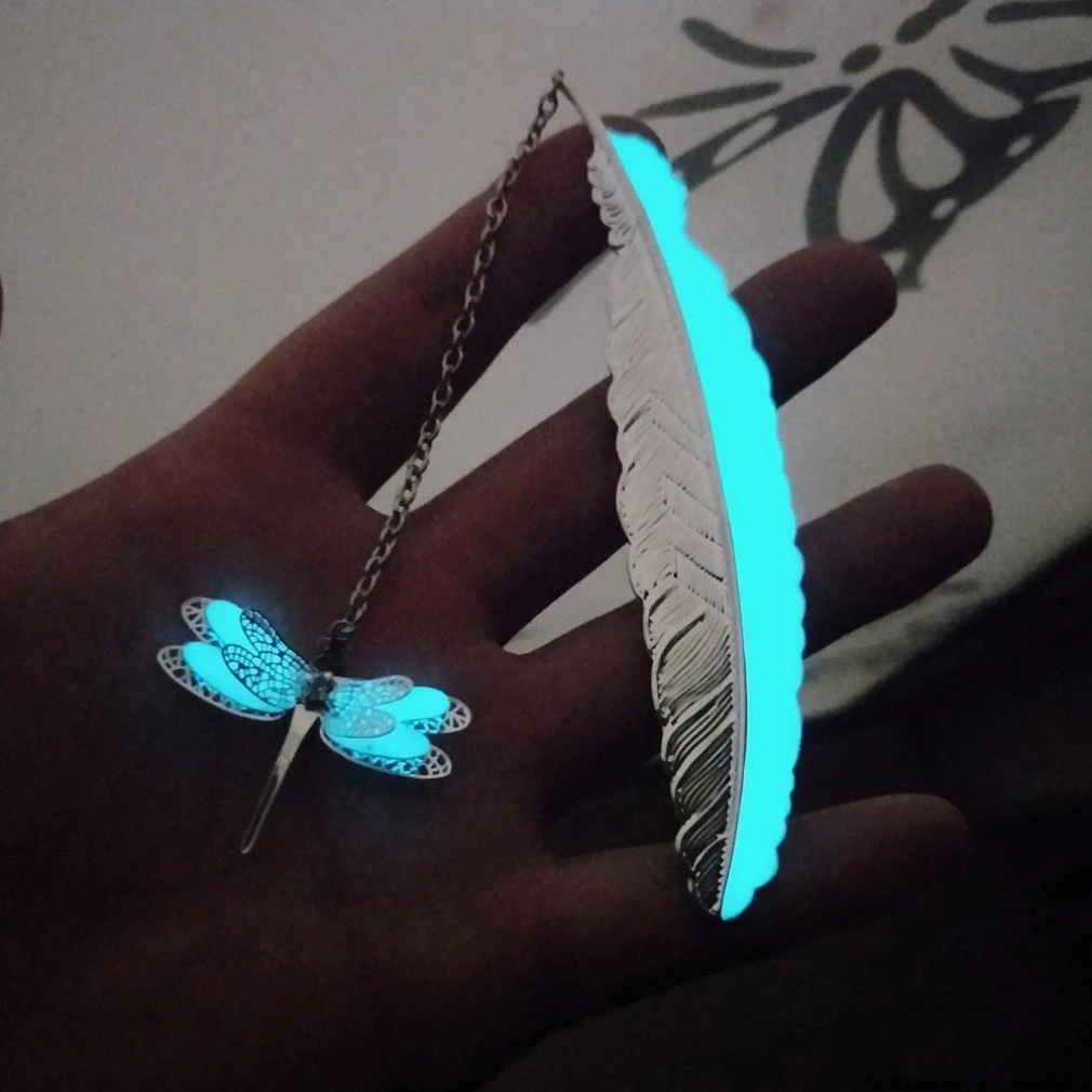 New Arrival Luminous Owl Bookmark Creative Mermaid Tail Retro Metal Book Marks For Girls Gift School Supplies Novelty Stationery |