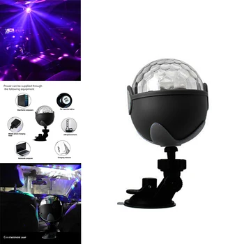 

Mini Pocket Crystal Magic Ball Laser Stage DJ Disco Light Party Stage Light Bluetooth Car Projector Lighting USB Light