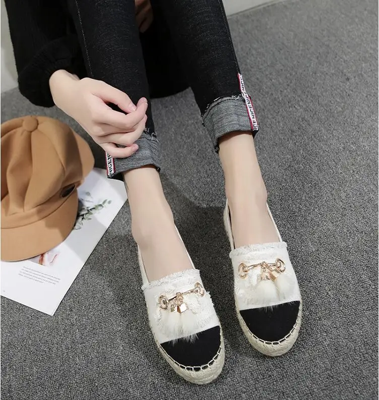 

2019 Designer Women Espadrilles Top Quality Real Lambskin Women Flat Shoes Fashion Comfortable casual loafers