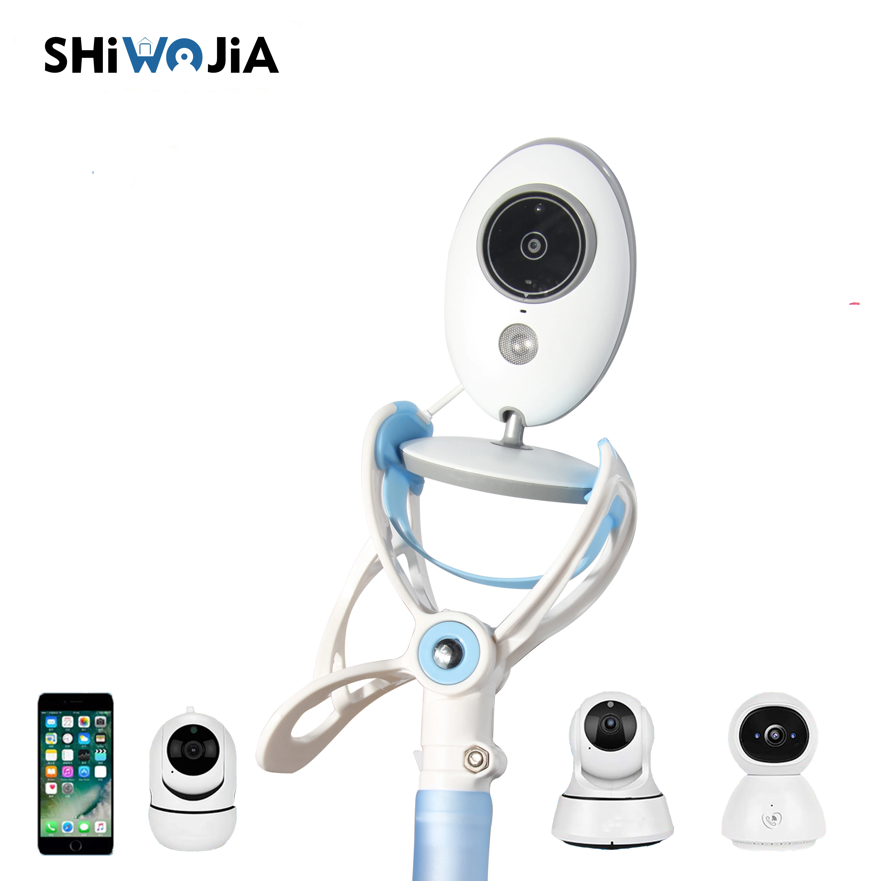 

SHIWOJIA Multifunction Universal Phone Holder Baby Monitor Bed Lazy Cradle Long Arm Adjustable Wall Mount Camera for Home