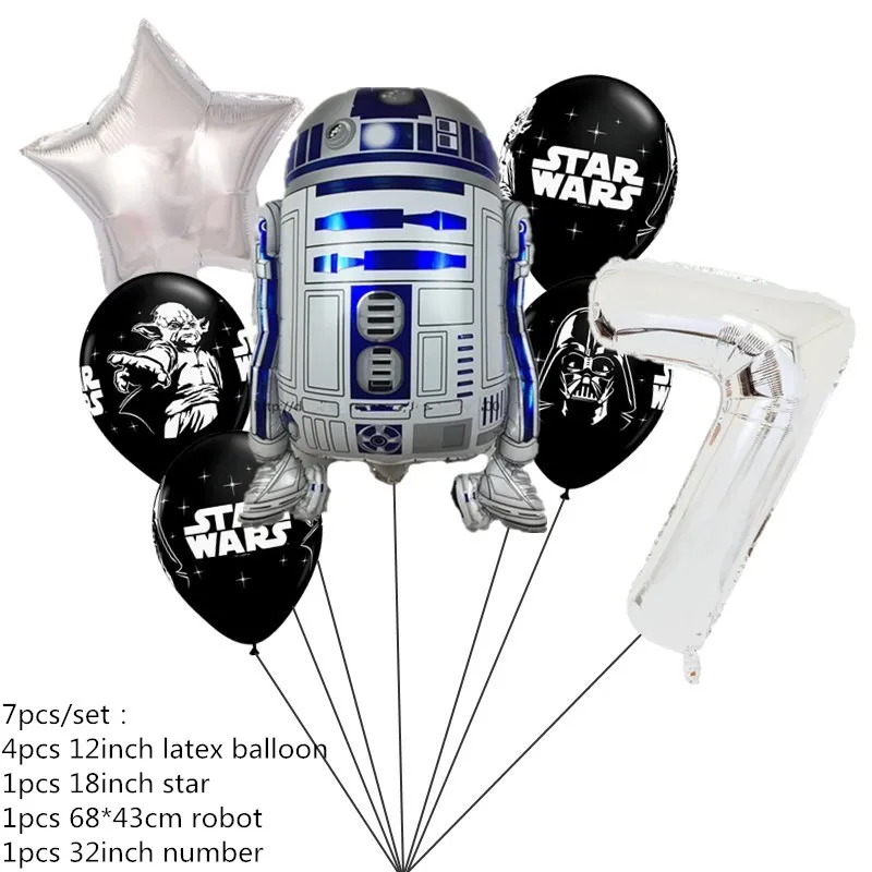 Star Wars Theme Birthday Tableware Set Tablecloth Napkins Birthday Party Table Cover Flags Plates Cups Decora Boys Kids Favors 