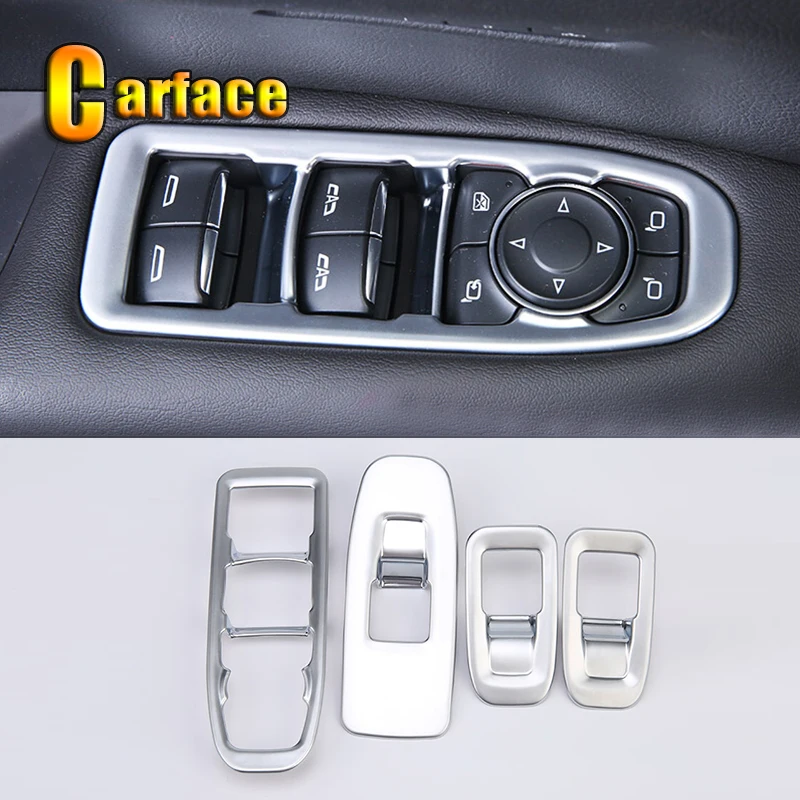 

ABS Matte For Cadillac XT5 2016 2017-2019 2020 Accessories Car Door Window Glass Lift Control Switch Panel Cover Sticker Trim