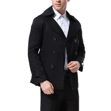 Осенние новые продукты японский стиль тренд мужской двубортный шерстяной Тренч пальто средней длины повседневное пальто Yf001