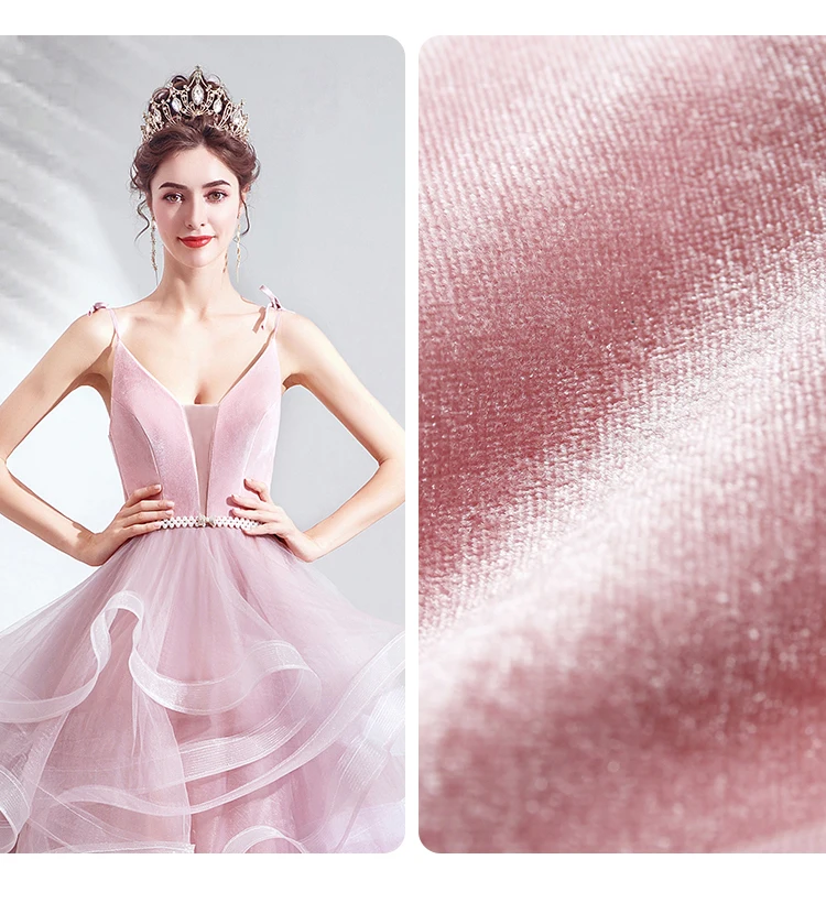 SSYFashion, новинка, милое розовое вечернее платье, сексуальное, v-образный вырез, без рукавов, со шлейфом, пышное платье, длинное, для выпускного, торжественное платье, Vestido De Noche