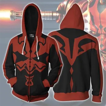 

Movie Star Wars: The Rise Of Skywalk Darth Vader Men Sweatshirts Hoodie Anime Cosplay Costume Jackets Zipper Hoded