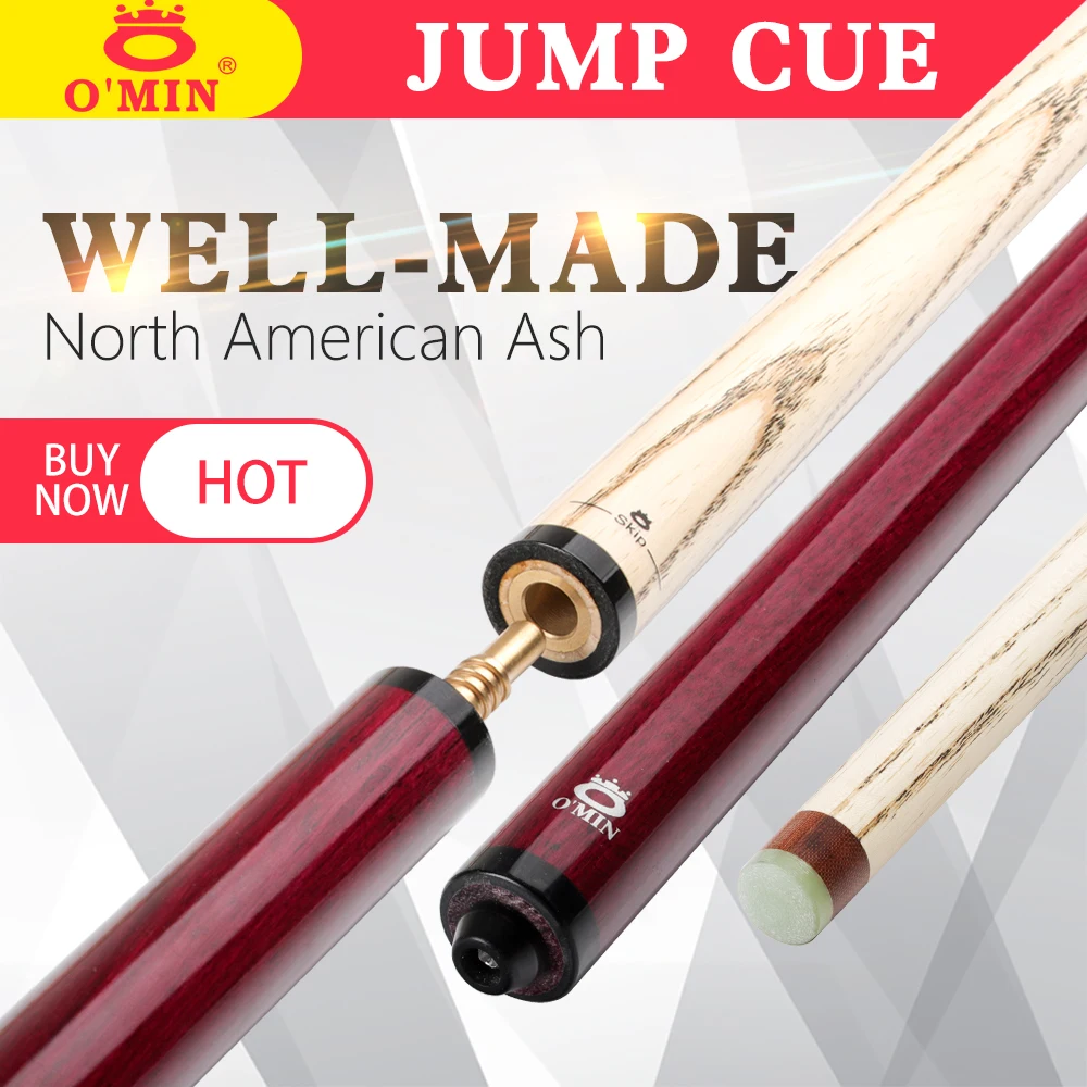 Оригинальный O'Min Jump Cue 13 9 мм Хрустальный наконечник Профессиональный зольный