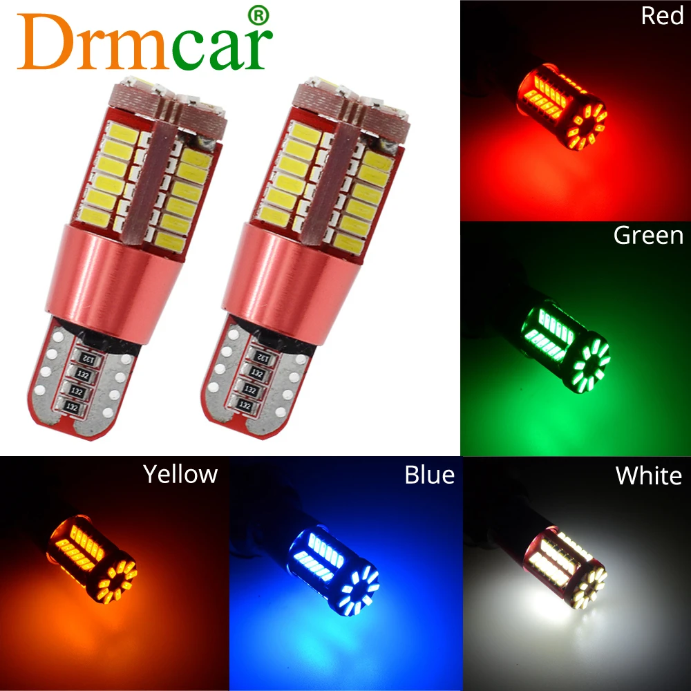 Автомобильная светодиодная лампа T10 W5w 168 192 57SMD 3014 багажник CANBUS автомобильный