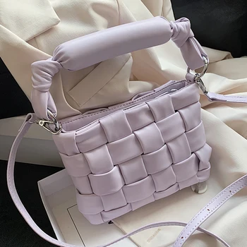 

Weave Design MINI PU Leather Crossbody Bags For Women 2020 Elegant Shoulder Handbags Female Travel Summer Totes