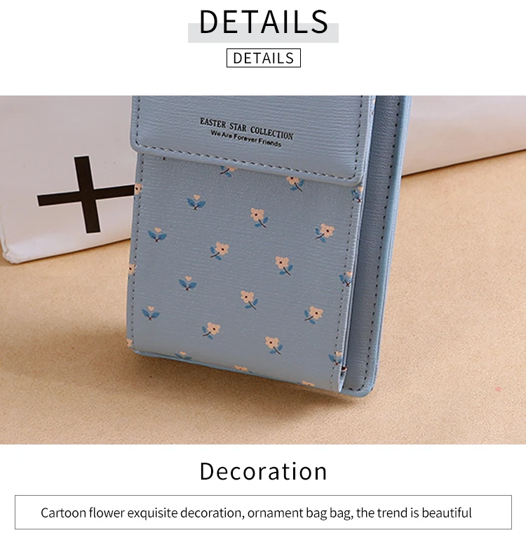 New Women Casual Wallet Brand Cell Phone Wallet Big Card Holders Wallet Handbag Purse Clutch Messenger Shoulder Straps Bag