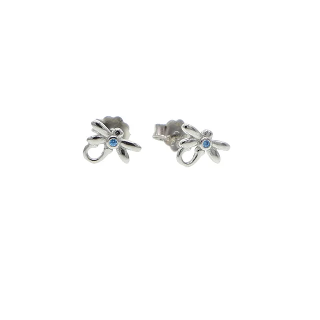 Fashion Real 925 Sterling Silver Small Cute Minimal Stud Earring For Women Starfish Bee Butterfly Spider Dragonfly Charm Jewelry 