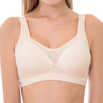 

Lingerie Soutien Gorge Femme Cotton Women's Nursing Bra Anti-sagging Gather Front Button Bras QHAG New