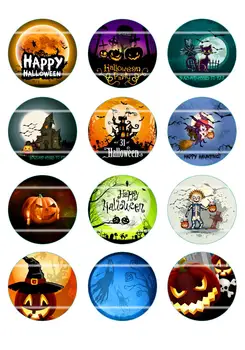 

Handmade Colorful picture Round Glass Cabochons Refrigerator magnet for Necklace Decoration and Phone Chain Accessaries179