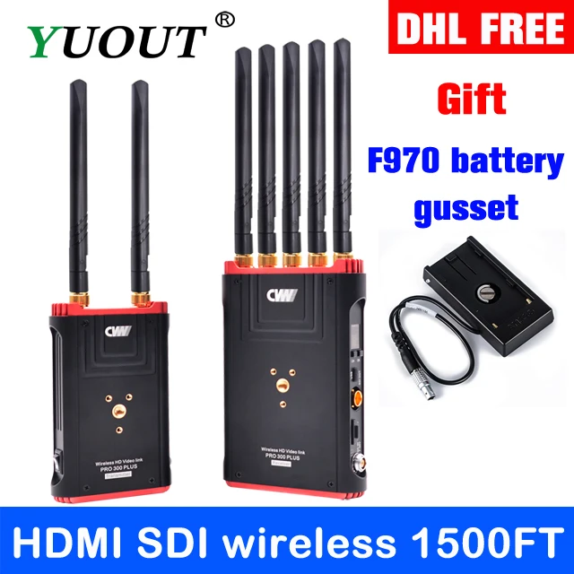 PRO300plus HDMI SDI Беспроводная 300 m/1000ft + 5 8 GHz WHDI палка HD видео передача беспроводной