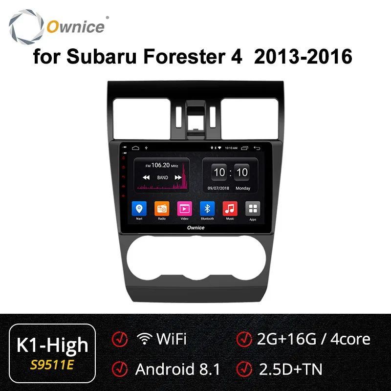 Ownice K1 K2 K3 Android 9,0 Восьмиядерный Автомобильная dvd-навигационная система плеер Автомобильный стерео для Subaru Forester 2013 32GB 4G - Цвет: S9511-1 K1-High