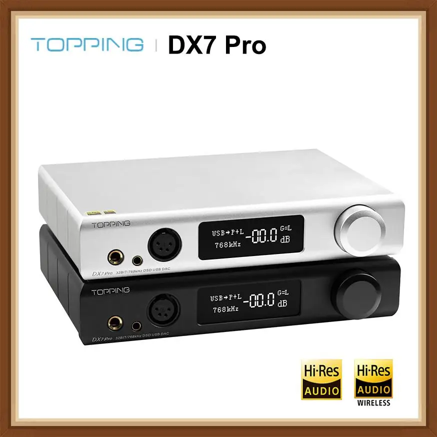 

TOPPING DX7 PRO Bluetooth 5.0 ES9038Pro USB DAC Headphone Amplifier AMP Hi-Res Wireless support DSD1024 PCM 32bit/768kHz