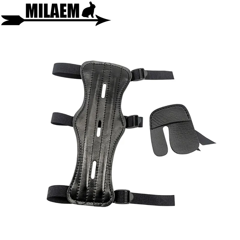 

1Set Archery Arm Guard Finger Guard Kit Finger Tab Protection Gear Bow And Arrow Outdoor Sports Hunting Shooting Accessories