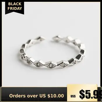 

2019 New 925 Sterling Silver Rings Jewelry Simple Crystal Rhinestone Evil eye Sterling Silver 925 Ring For Women Best Gift