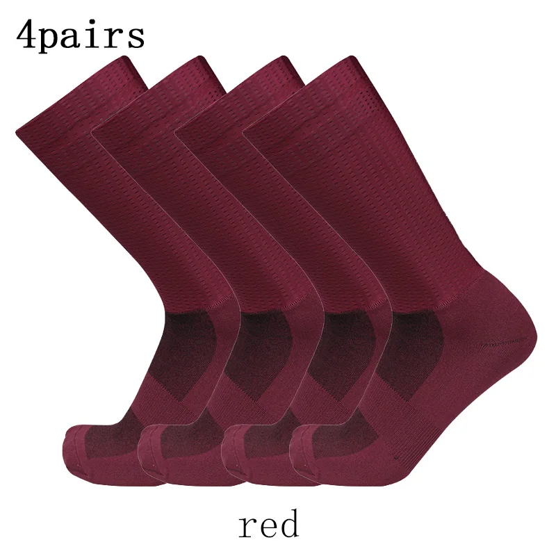 4pairs/set New Aero Cycling Socks Pro Team Racing Bicycle Socks Silicone Non-slip Summer Breathable Calcetines Ciclismo cycling socks