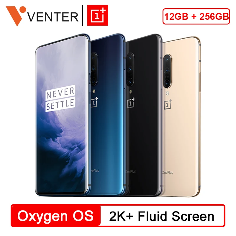 Мобильный телефон Oneplus 7 Pro с глобальной прошивкой, 12 Гб, 256 ГБ, Snapdragon 855, 6,67 дюйма, 90 ГГц, 2K экран, 48 МП, NFC, Android 9