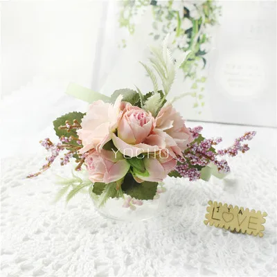 Wedding Groom Boutonniere Bridesmaid Flowers Bracelet White Rose Boutonniere Corsage Pin Flower Wedding Witness Corsages Flower Wrist-1