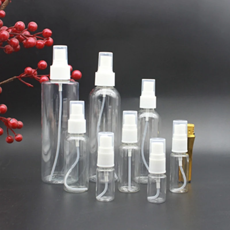 

30/60/80ml Portable Spray Refillable Bottle Sub-bottom Spray Bottle Liquid Dispenser Empty Plastic Transparent Atomizer