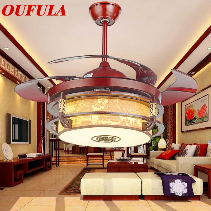 

DLMH Modern Ceiling Fan Lights With Remote Control Invisible Fan Blade Fashionable Decorative For Home Living Room Bedroom