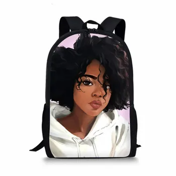 

African Girls School Bag Backpack Personality Girls Big Capacity School Supplies Package Customize Bag Women Mochila C325