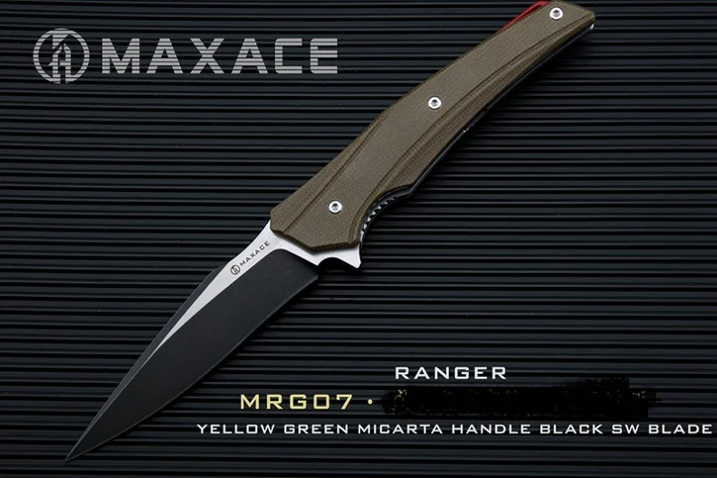 Новый зеленый Микарта Maxace RANGER XW42 стальной компактный нож для кемпинга с черным
