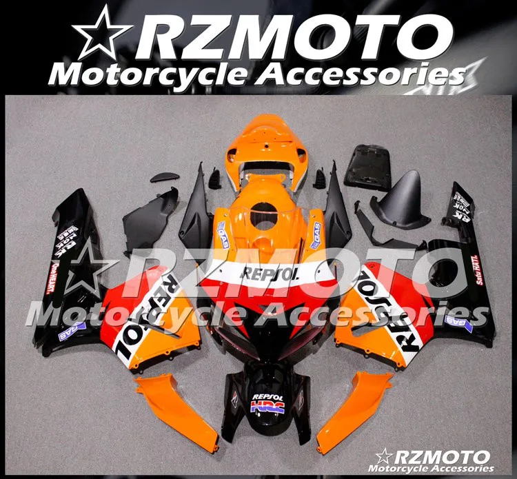 4 подарки ABS мотоцикл полный обтекатель комплект подходит для CBR600RR F5 2005 2006 05 06 cbr600 600RR тела набор оранжевый