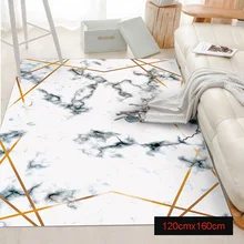 Высокая комфортная Площадь Ковер мраморный Золотой Геометрические линии Marbling домашний декор напольный коврик ковер нескользящий UEJ