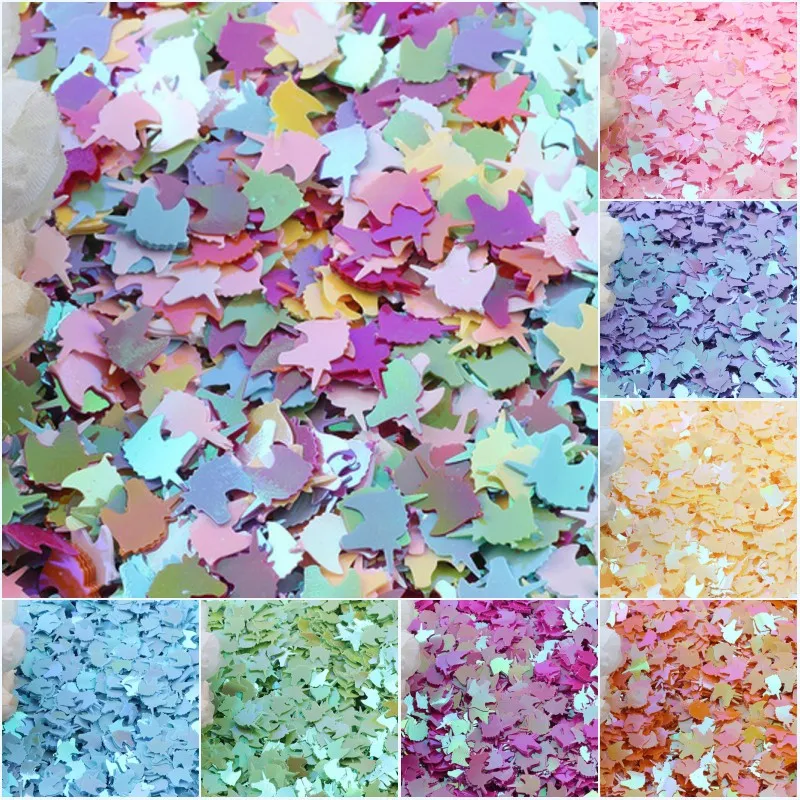 

Paillettes 8*12mm Large Unicorn Shape Loose sequins diy handmade level stage performances Garments Sewing Accessories 10/20g