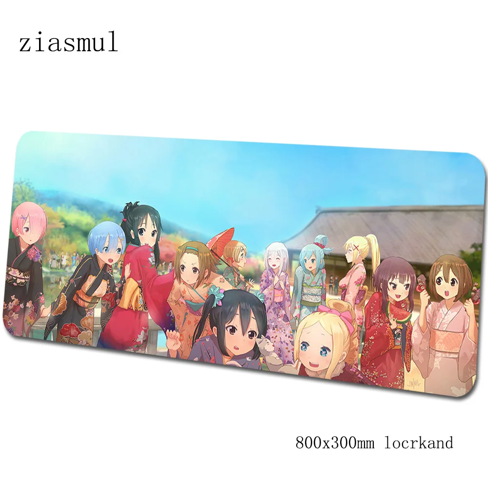 Megumin padmouse 80x30 см игровой коврик для мыши игровой аниме большой коврик для мыши геймерский компьютерный стол подставка под запястье коврик notbook mousemat pc - Цвет: pattern 10