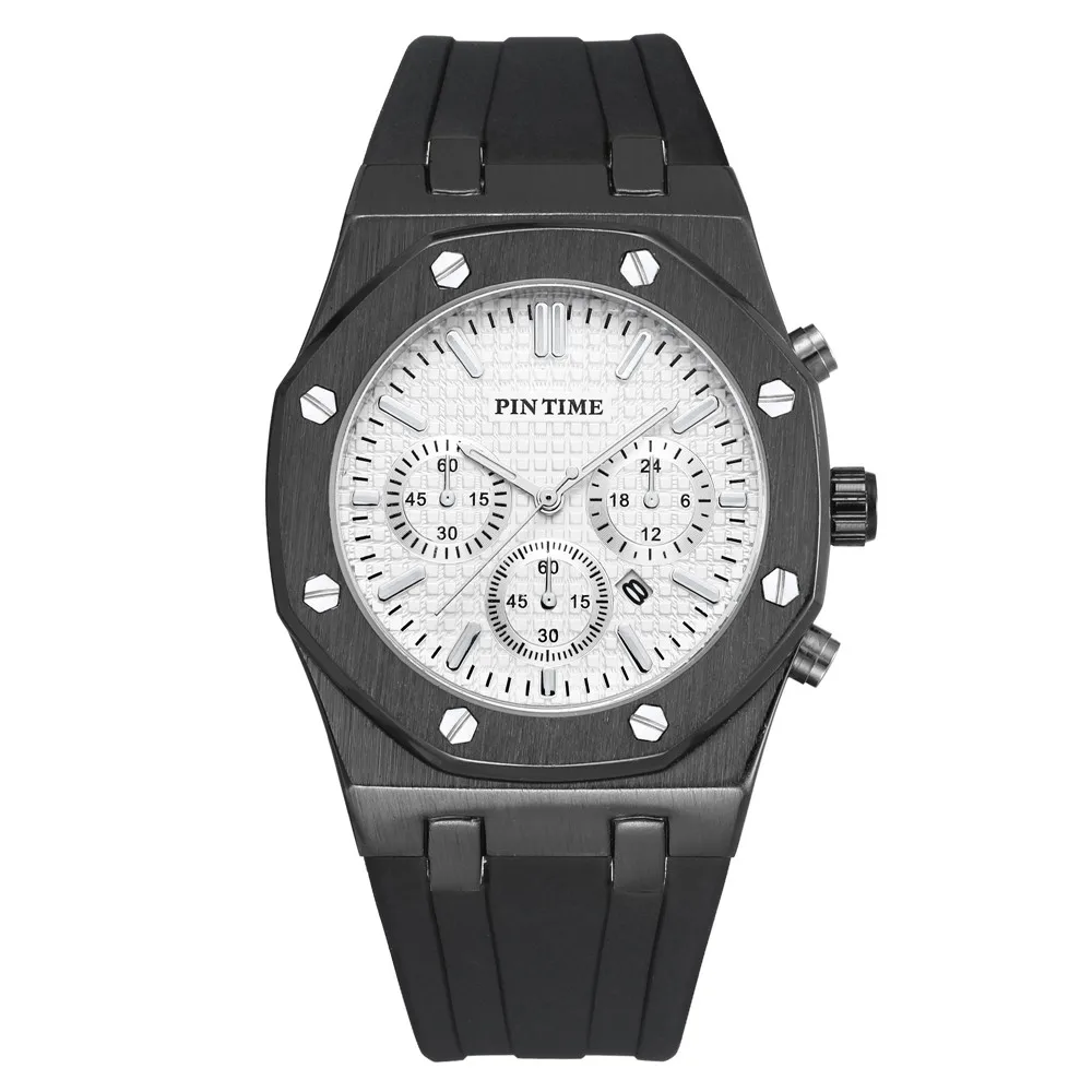 Pintime Siliconen мужские часы топ Merk Luxe Quartz Klok Kalender Militaire Horloge Mannen Sport Relogio Masculino