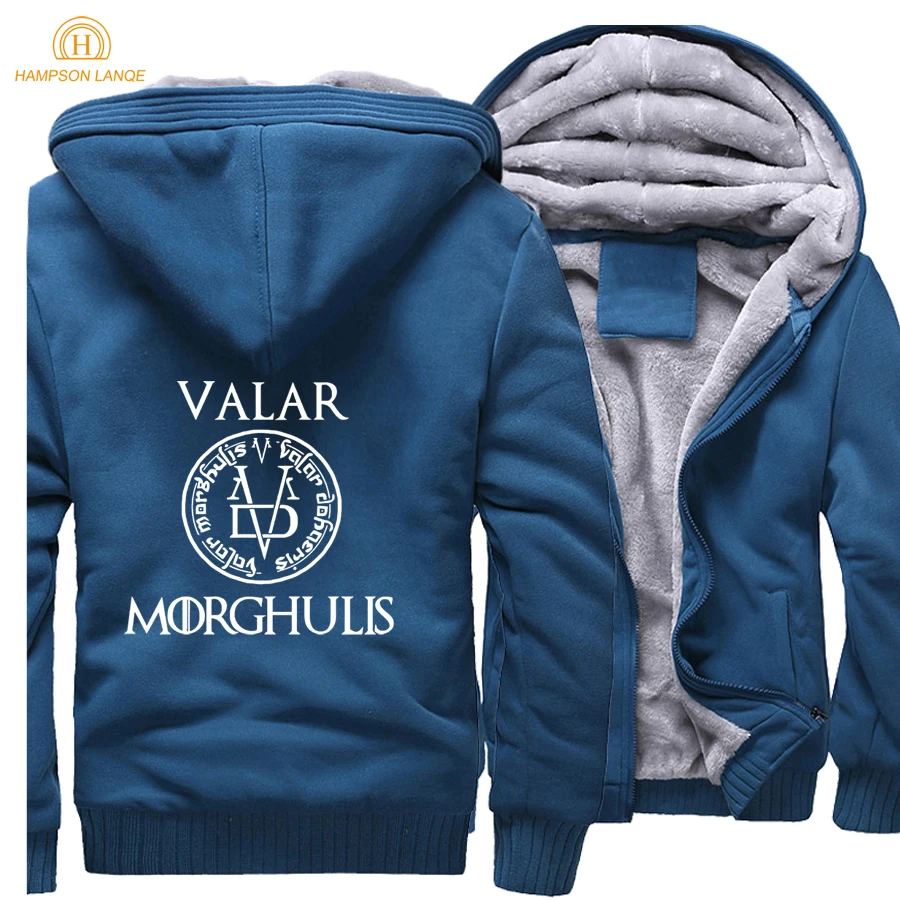 Мужская Толстая зимняя Флисовая теплая куртка Valar Morghulis, пальто, все мужские пальто, толстовка с капюшоном для игры престолов, спортивная одежда