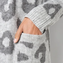 

New Style Cardigan for Women Women's Sweater Knitted Coat Women's Sweaters 2021 Leopard Print Cardigans Woman Autumn Jumpers