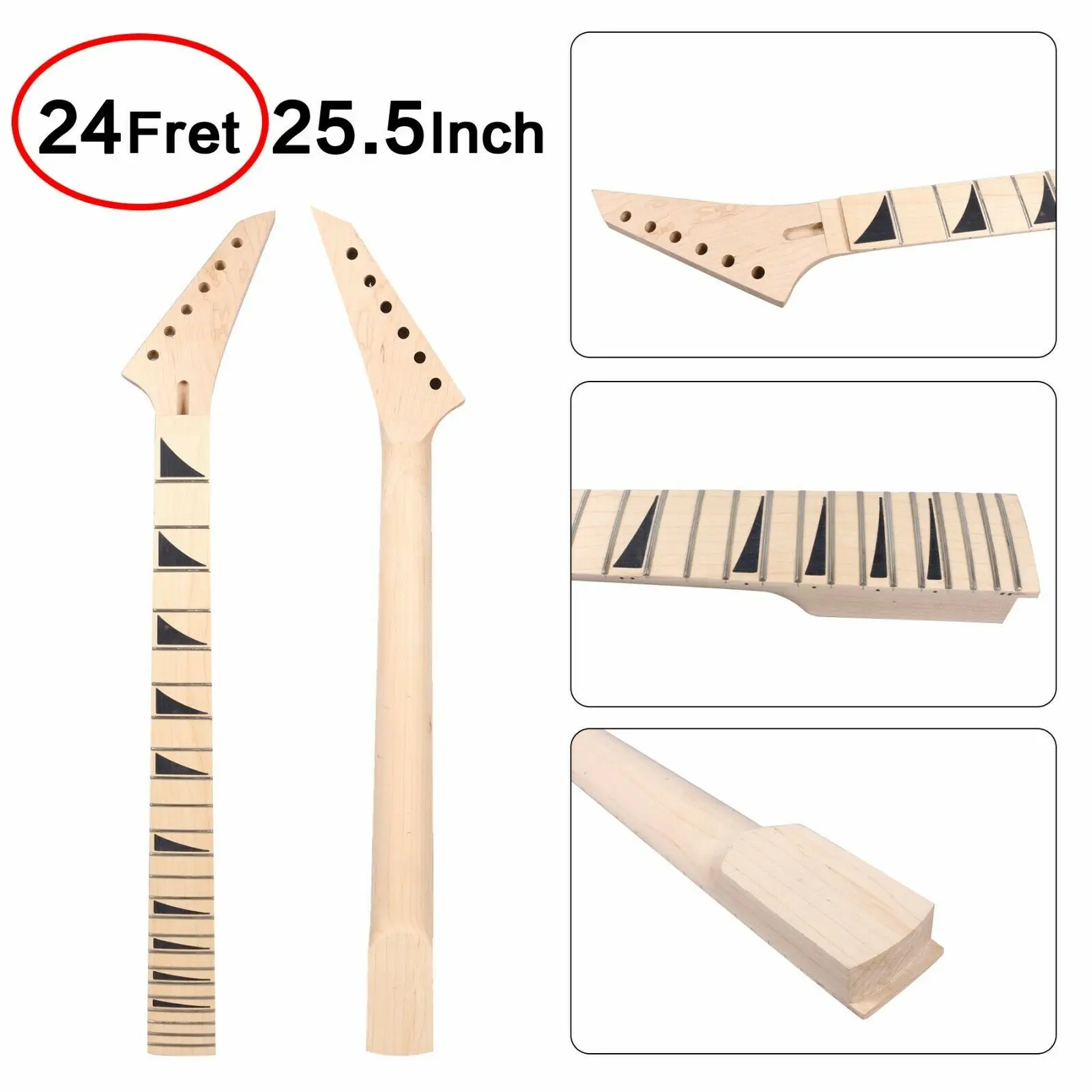 nuovo-collo-della-chitarra-elettrica-24-fret-255-''acero-fatta-e-legno-di-acero-tastiera-della-chitarra