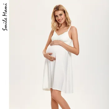 

MOMANDA Women's Maternity Dress Nursing Nightgown Breastfeeding Sleepwear